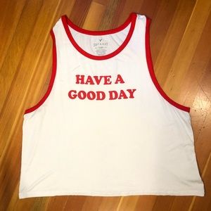 American Eagle plus size Soft and Sexy graphic ringer tank top XXL